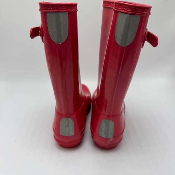 Hunter Girls Original Gloss Rain Boots Pink Size 12 Youth Waterproof Tall Wellie - Picture 4 of 11